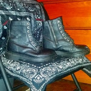 Demonia Black Leather Boots size 8w